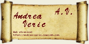Andrea Verić vizit kartica